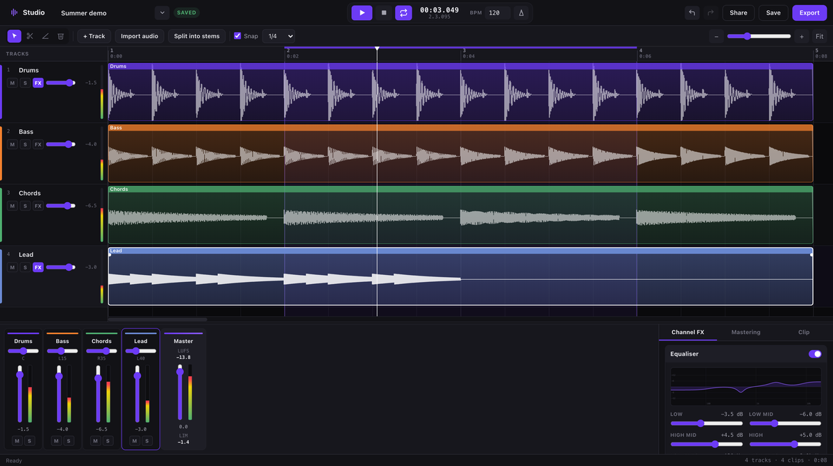 Shape every channel in Studio